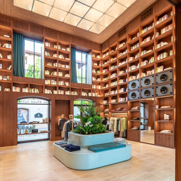 19-Foot-High Wooden Bookshelves And A DJ Booth For A New Streetwear Store