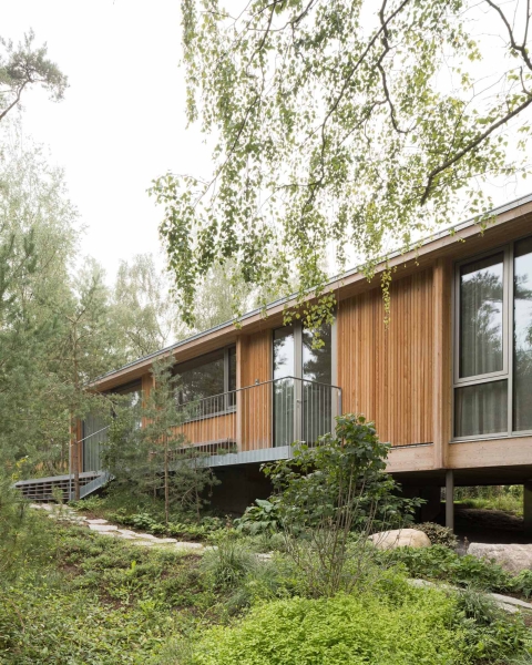 A Modern Swedish Forest Home Clad In Larch Panels