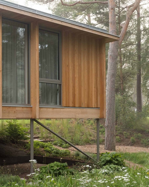 A Modern Swedish Forest Home Clad In Larch Panels