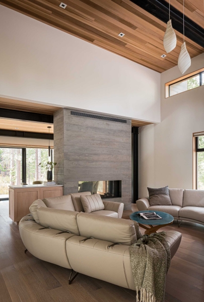 An Intentionally Muted Yet Refined Palette Of Natural Materials For A Home In Lake Tahoe