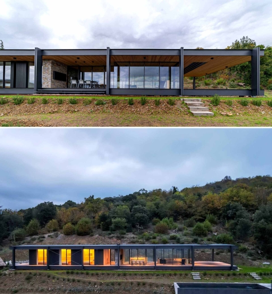 This Horizontal Home Has Its Structure On Display