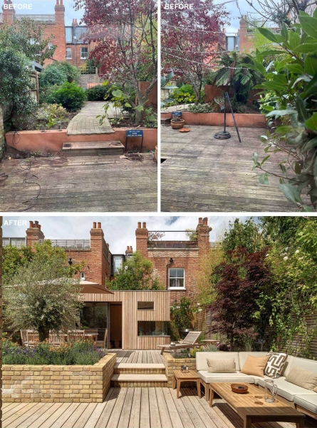 Before + After - An New Addition And Updated Garden For This Brick Home