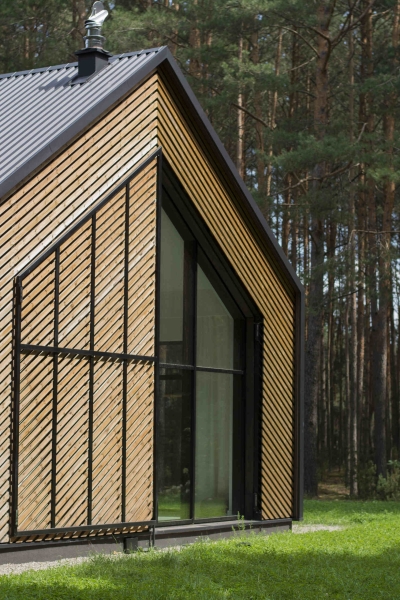 A Large Operational Screen Invites The Forest Views Into This Modern Home
