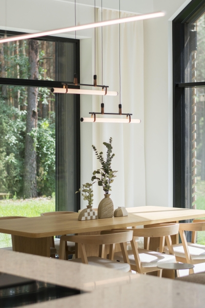 A Large Operational Screen Invites The Forest Views Into This Modern Home