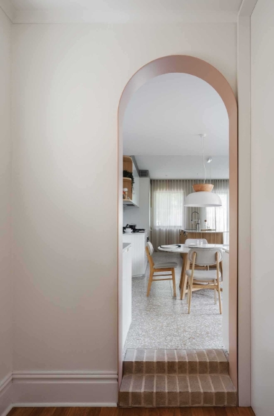 Vertical Panelled Cabinets Add Visual Interest To This Home's Interior