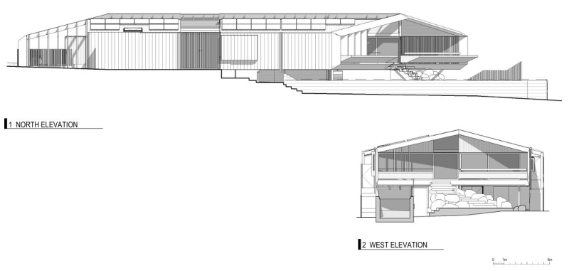 A beachside boardwalk reimagined as the spine of a modern home