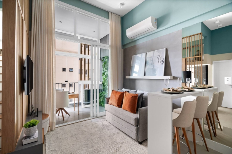 At First This Small Apartment Looks Simple, Then You Notice the Loft and Hidden Office