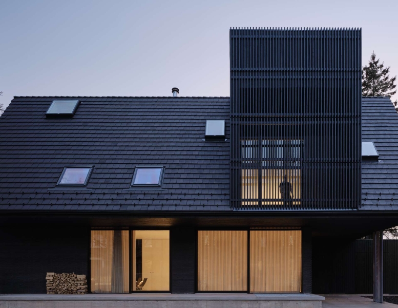 Dark Meets Light in This Moody, Skylit Toronto Home