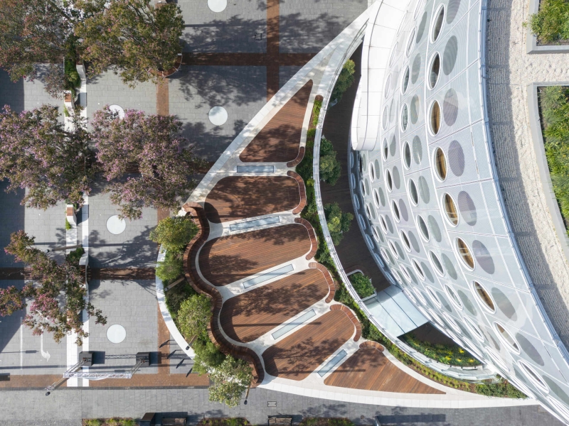 Round Windows Cover The Exterior Of This New Library