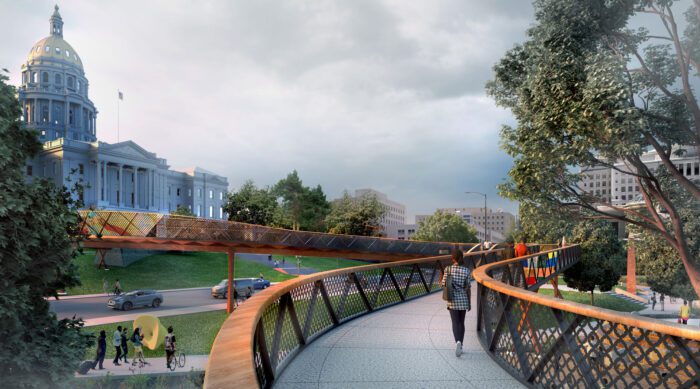 Studio Gang Unveils Design for Colorado 150 Pedestrian Walkway in Downtown Denver