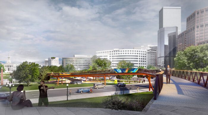 Studio Gang Unveils Design for Colorado 150 Pedestrian Walkway in Downtown Denver