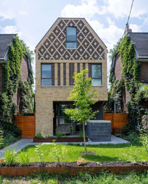 The brick pattern on this home isn’t just decorative, it tells a story