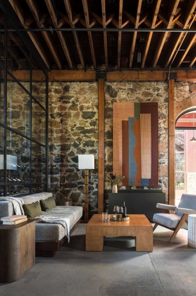 This 1800s Stone Building Became a Sophisticated Wine Tasting Room