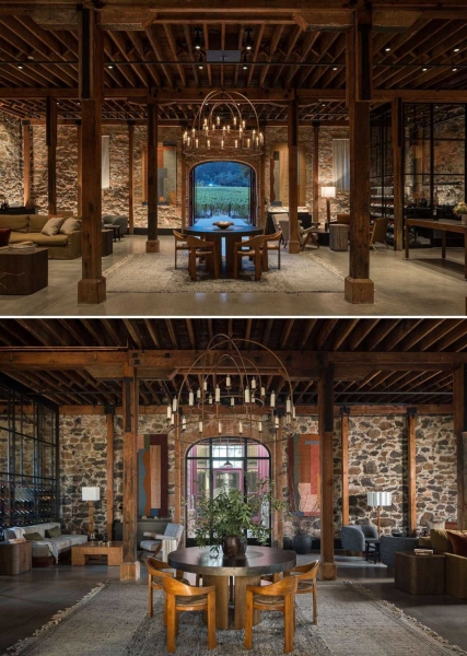 This 1800s Stone Building Became a Sophisticated Wine Tasting Room