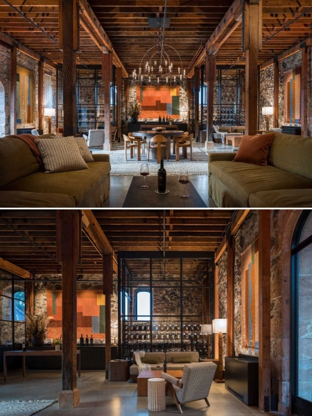 This 1800s Stone Building Became a Sophisticated Wine Tasting Room
