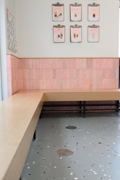 This bubble tea shop looks like a mini basketball court