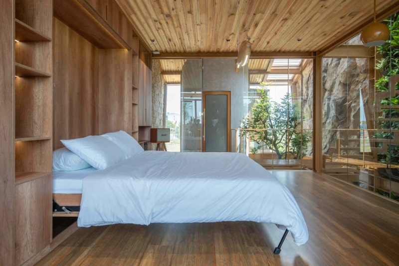 This house collects rainwater, grows trees indoors, and runs on solar power