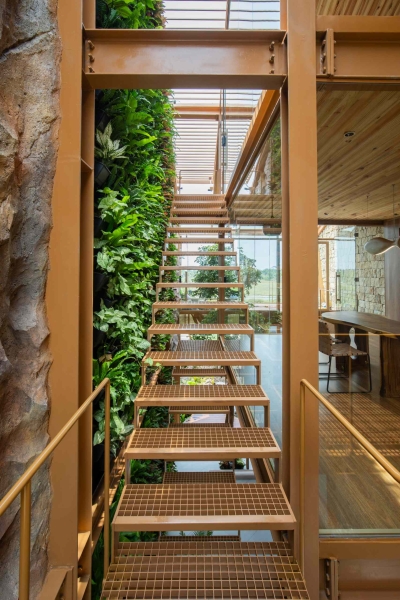 This house collects rainwater, grows trees indoors, and runs on solar power