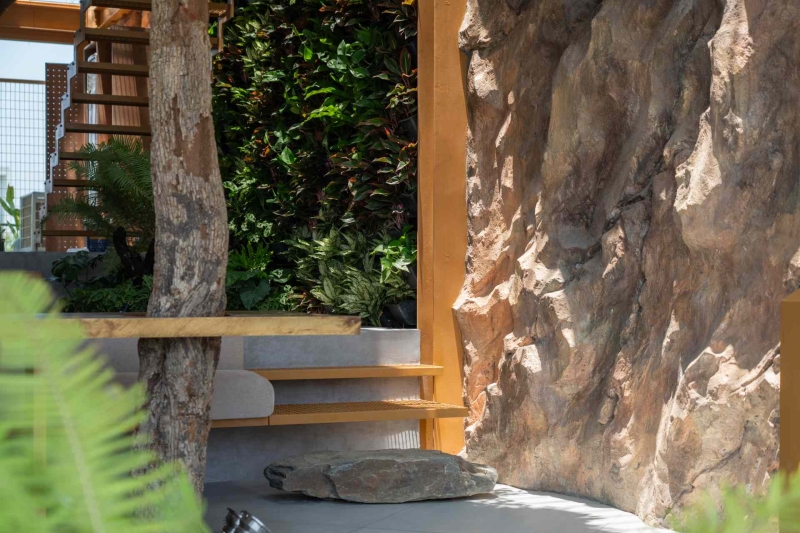 This house collects rainwater, grows trees indoors, and runs on solar power