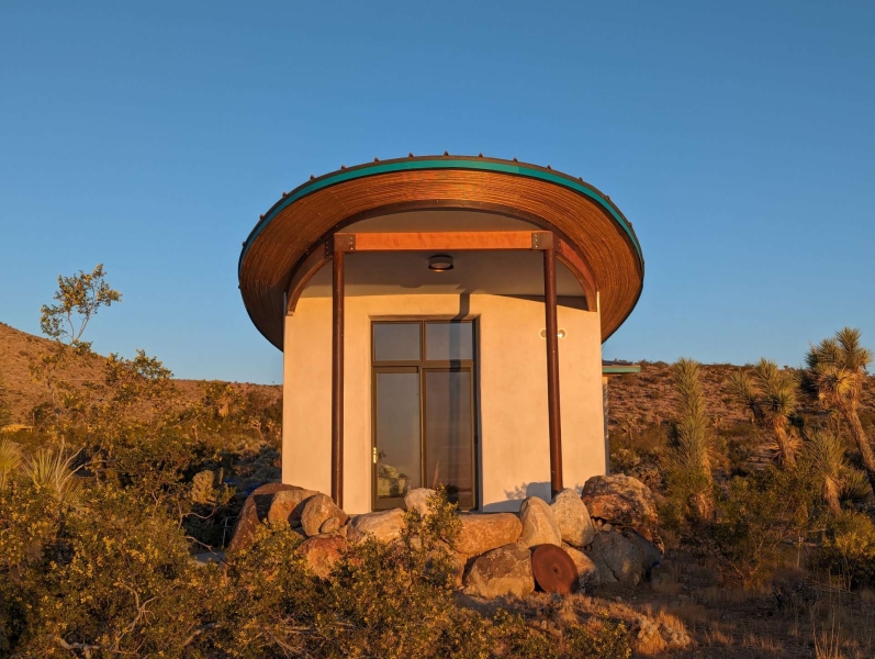 Would you live in a strawbale cabin? This off-grid desert home might change your mind
