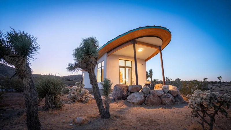Would you live in a strawbale cabin? This off-grid desert home might change your mind