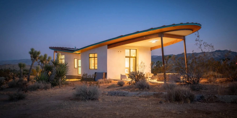 Would you live in a strawbale cabin? This off-grid desert home might change your mind