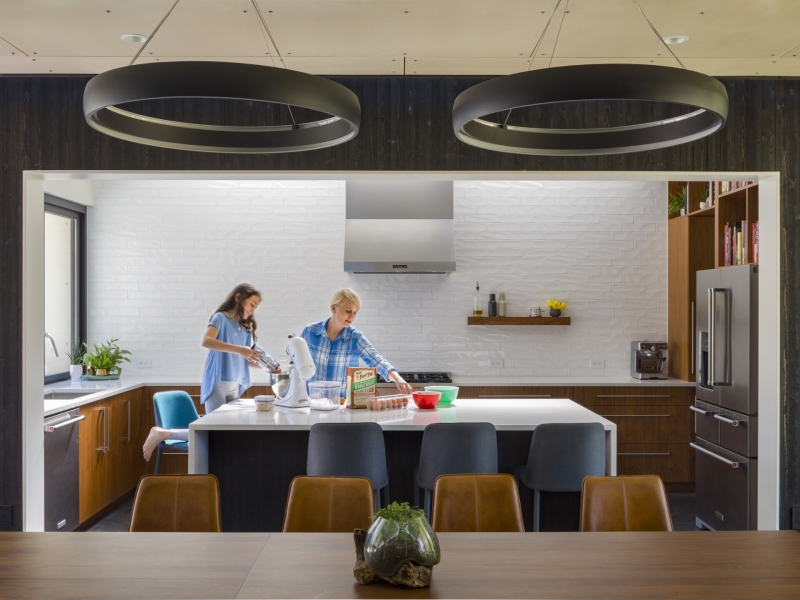 A Clever Pass-Through Window Turns This Kitchen Into a Social Hub