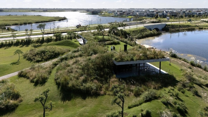 A Clubhouse That Grows from the Landscape