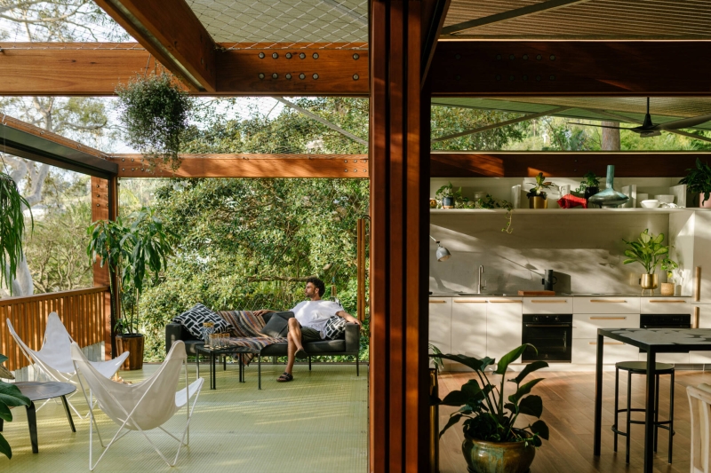 Above the Ground, Among the Leaves: A Modest Prefab Timber Home in the Trees