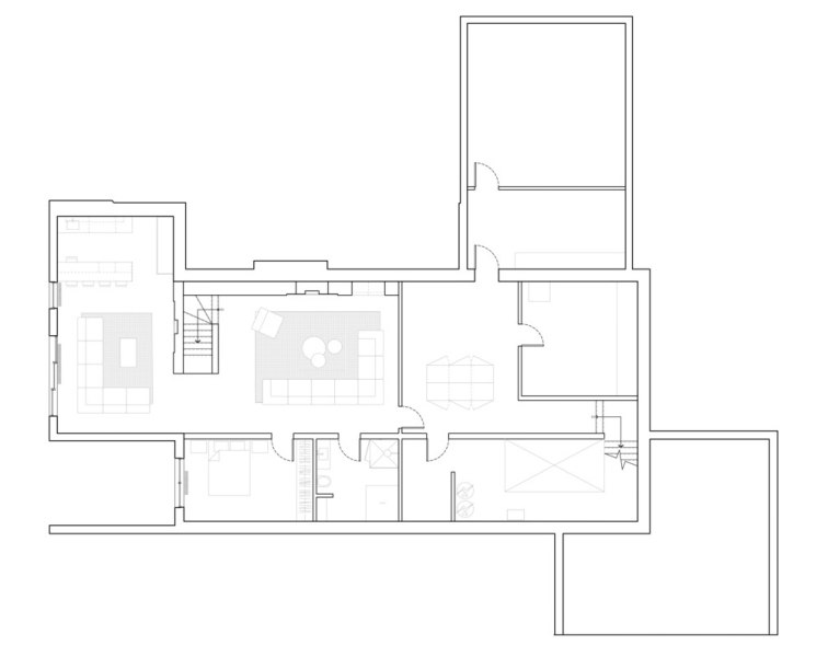 At First It Looks Simple, Then You Notice the Curved Fireplace and Built-In Lounge