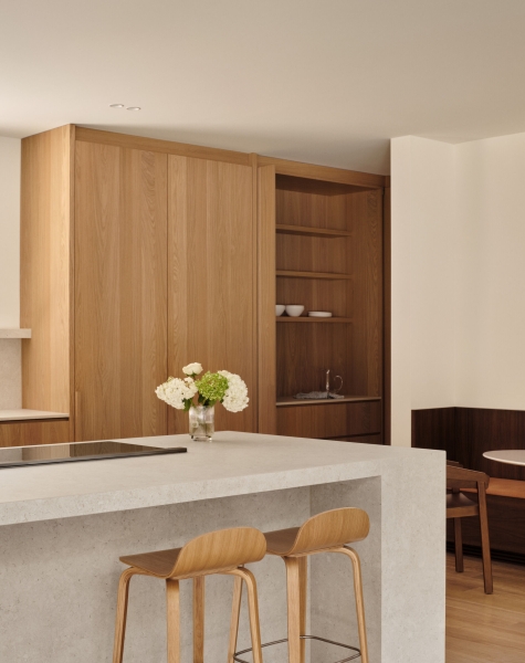 At First It Looks Simple, Then You Notice the Curved Fireplace and Built-In Lounge