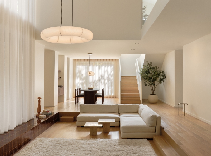 At First It Looks Simple, Then You Notice the Curved Fireplace and Built-In Lounge