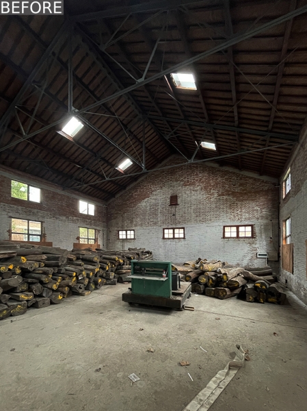 Before and After - A Renovated 1950s Red-Brick Warehouse Turned It Into A Cafe
