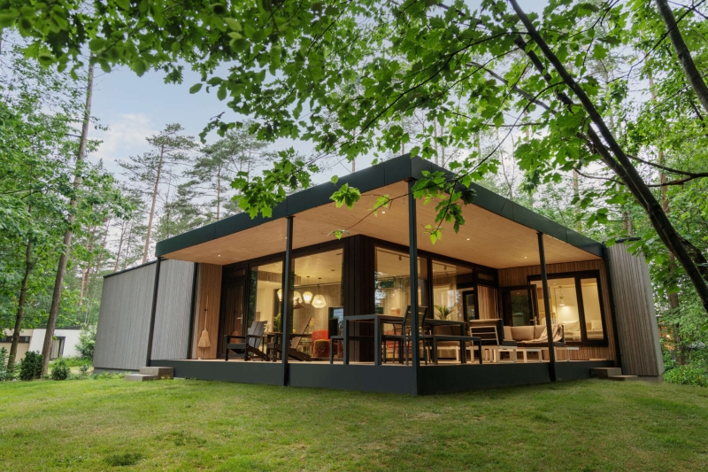 Prefab Meets Luxury in This Modular Forest Cottage