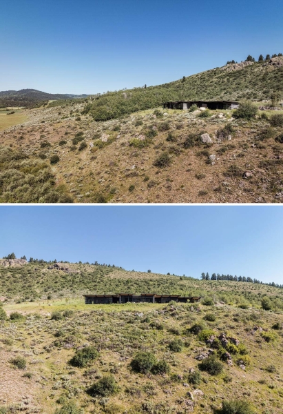 The Beauty of Rammed Earth Walls in a Modern Mountain House