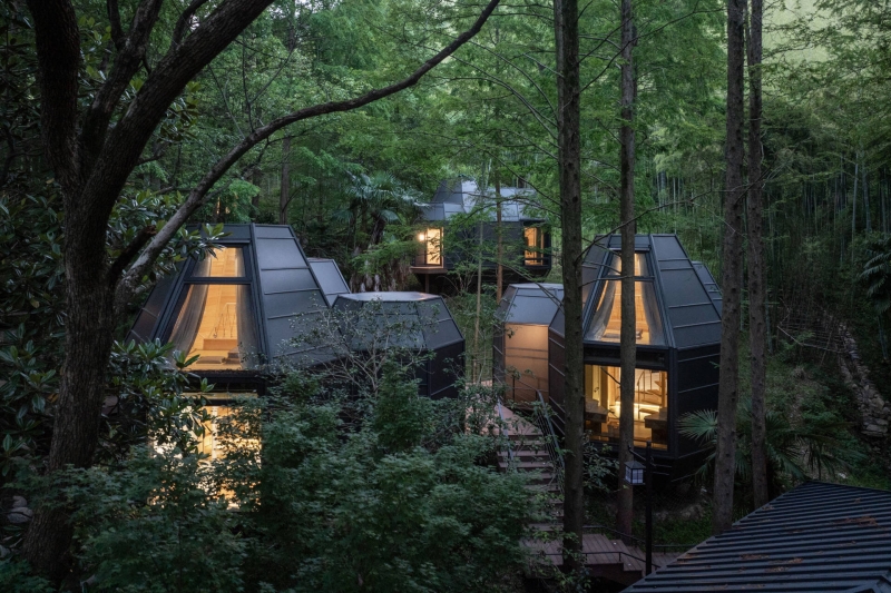This Chinese Forest Hotel Was Designed to Disappear Into the Trees