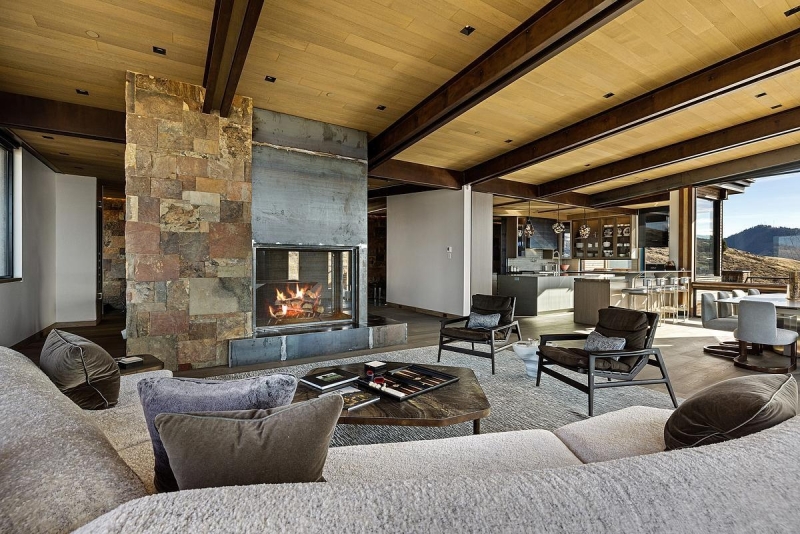 This Grass-Roofed Home With Stone Walls Feels Like It Grew From the Mountain