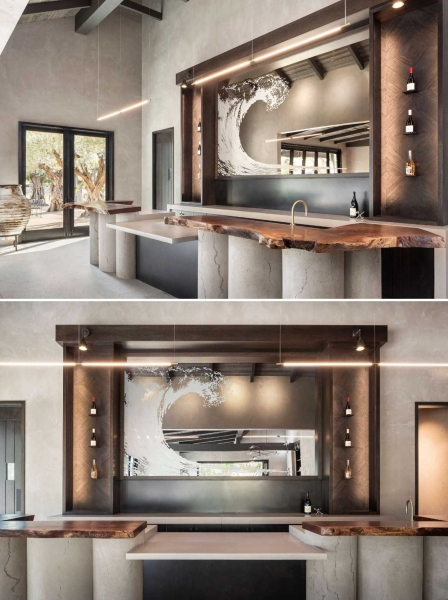 Two Sisters Turned a Barn into an Elegant Wine Room