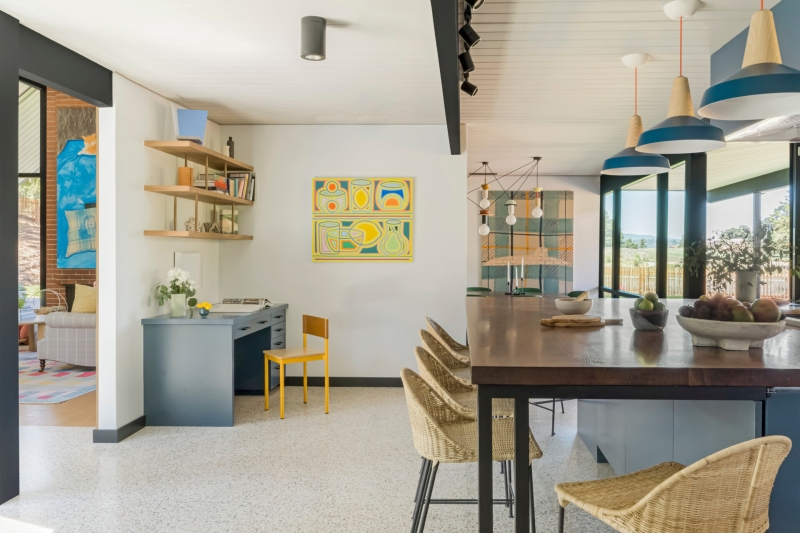 A Mid-Century Modern Home Reimagined for a Family in California