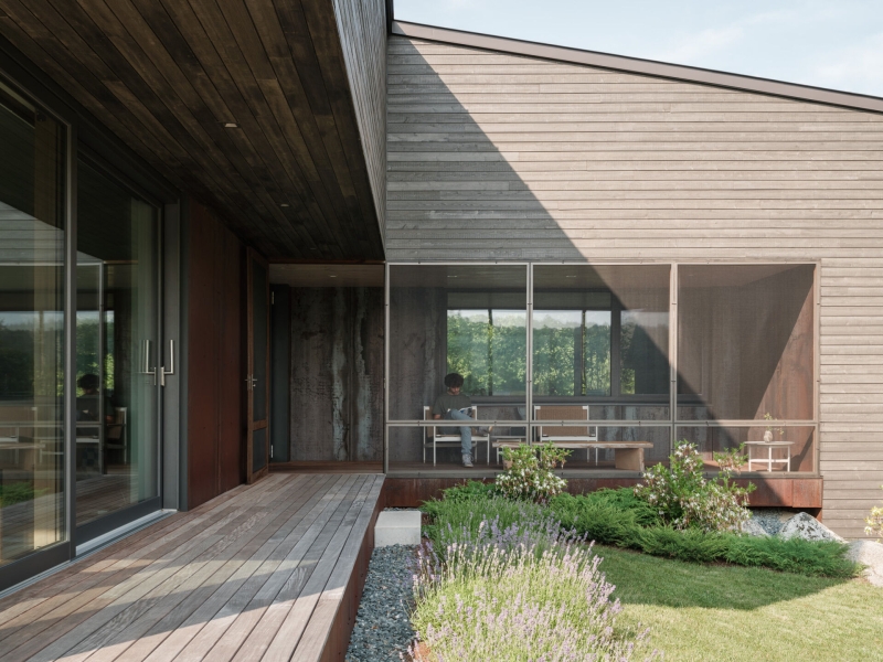 How Rusted Steel Adds Warmth To This Modern Home