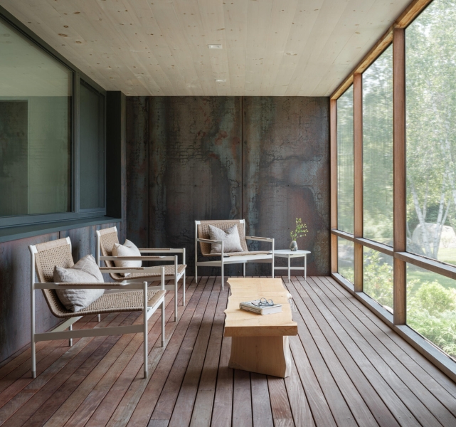 How Rusted Steel Adds Warmth To This Modern Home