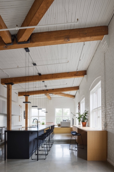 Modern Living Meets Montreal’s History in a Striking Loft Transformation