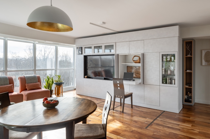 This apartment's moving walls hide a secret bedroom