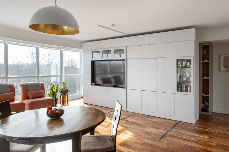 This apartment's moving walls hide a secret bedroom