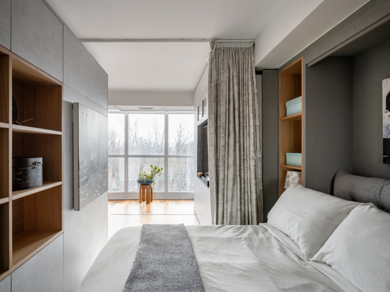 This apartment's moving walls hide a secret bedroom