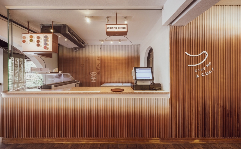 This Bubble Tea and Ice Cream Shop Is Designed to Feel Like a Bear Cave