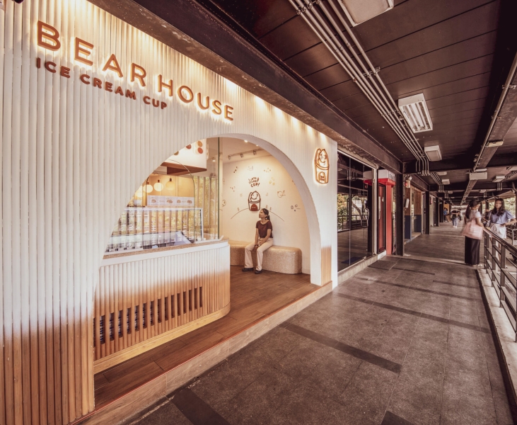 This Bubble Tea and Ice Cream Shop Is Designed to Feel Like a Bear Cave