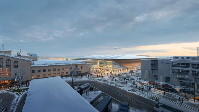 Zaha Hadid Architects Wins Competition to Design New Arrivals Terminal at Vilnius Airport