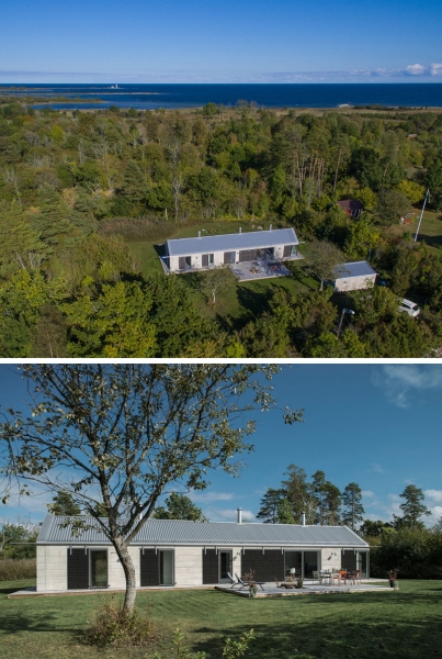 A Barn-Inspired Home Built from Prefabricated Concrete Elements