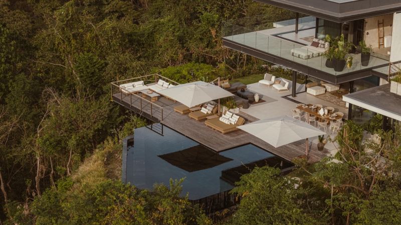A Hilltop Jungle Retreat With Open-Air Living, and Spa-Like Interiors